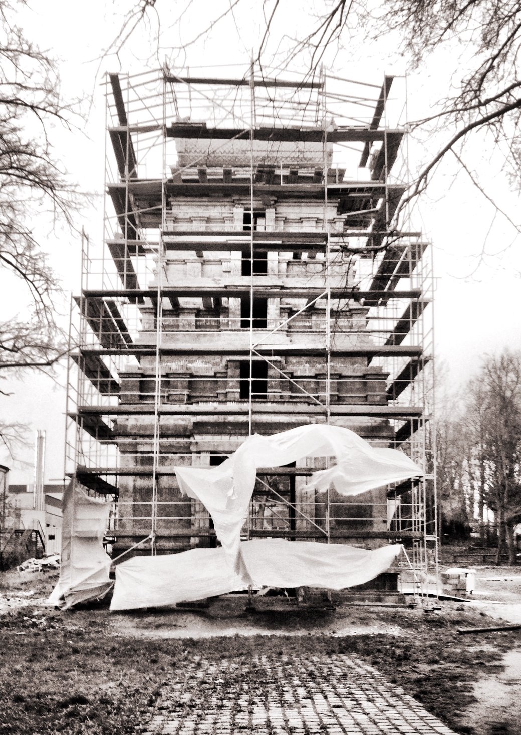 Suddenly... a new Hindu temple appears around the corner